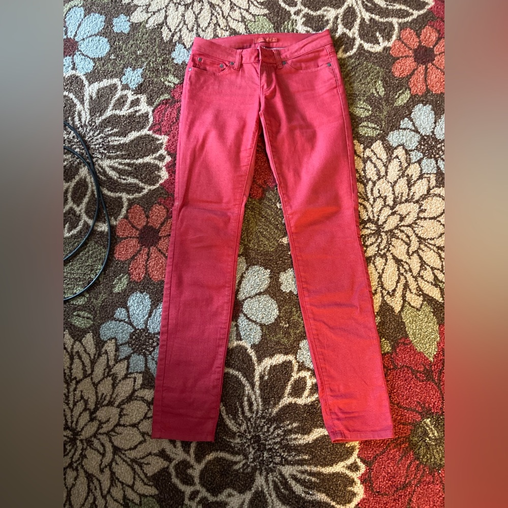 Women’s Prana Kayla Jeans, red, size 2/26.
